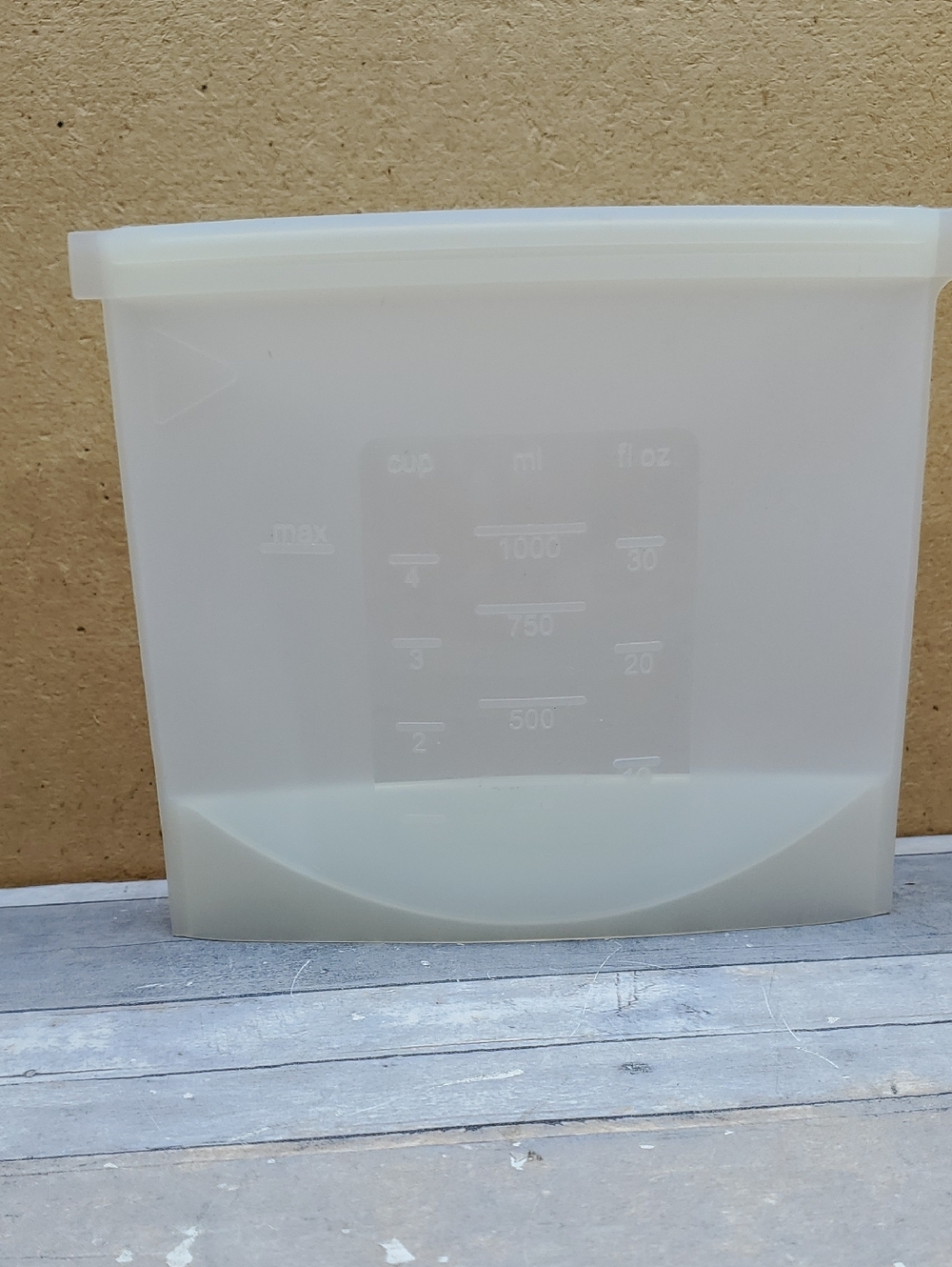 Reusable Silicone Storage Bag - Clear 4 Cup